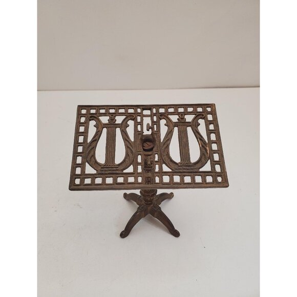 Other - Decorated Brass Display Stand for Icons - Ornate Tabletop Metal Easel for Home